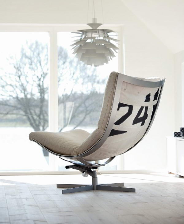 Udobna fotelja napravljena od recikliranih materijala